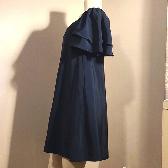 H&M butterfly sleeve navy scoop neck dress - Picture 5 of 10